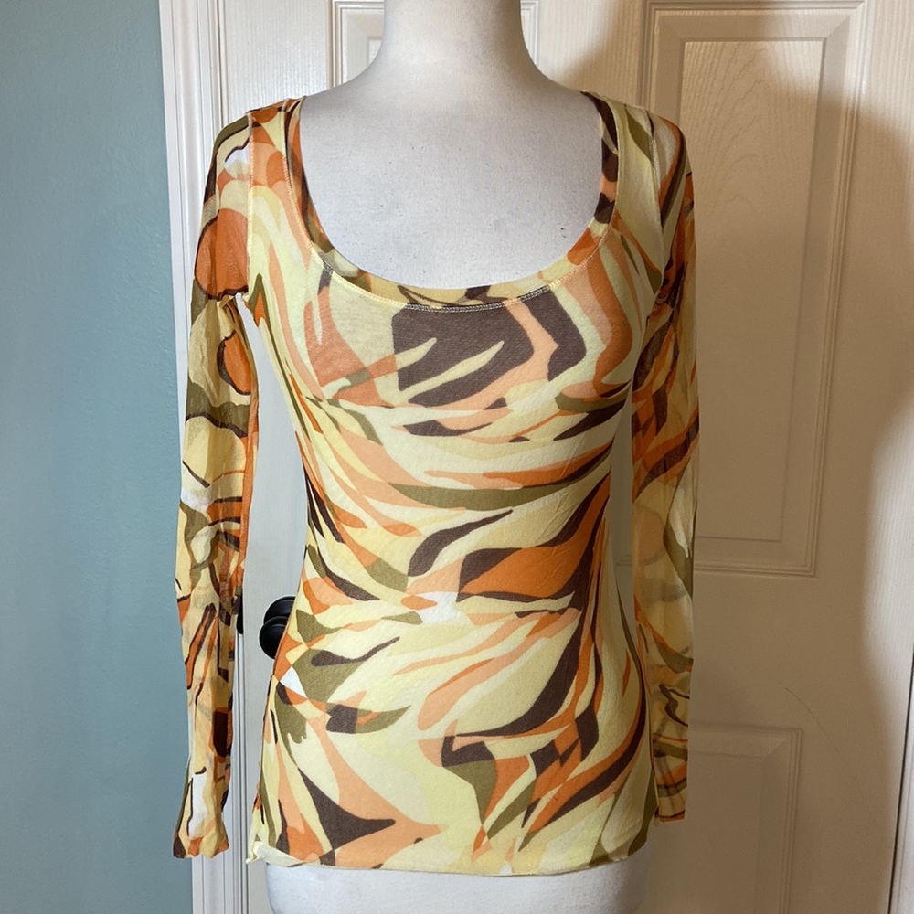 Fuzzi spa S Giovanni mesh print top